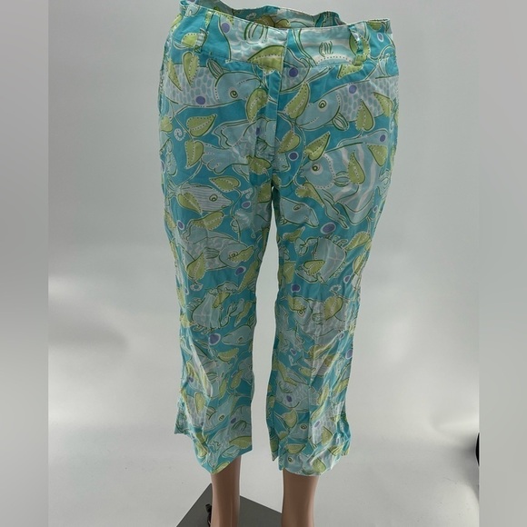 Lilly Pulitzer Pants Size 4 - Atlantis Fish Print - Picture 1 of 6